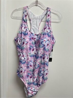 Nicole Miller Pink Floral One-Piece Swimsuit